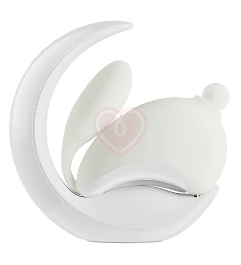 Вакуумный стимулятор с виброяйцом Osuga Obonny белый фото 1