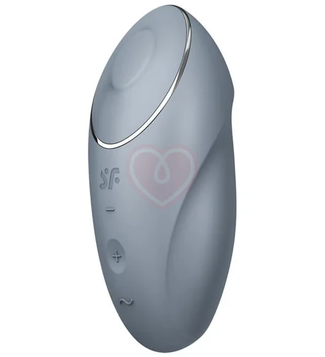 Клиторальный вибратор с функцией жидкого воздуха Tap Climax 1 серо-голубой фото 3