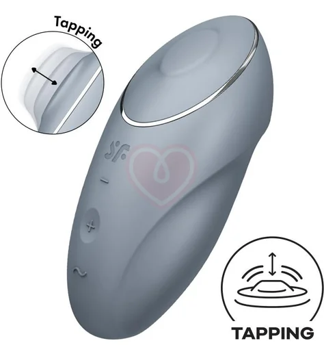 Клиторальный вибратор с функцией жидкого воздуха Tap Climax 1 серо-голубой фото 7
