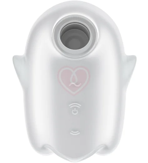 Вакуумый вибростимулятор клитора Satisfyer Glowing Ghost светящийся в темноте белый фото 1