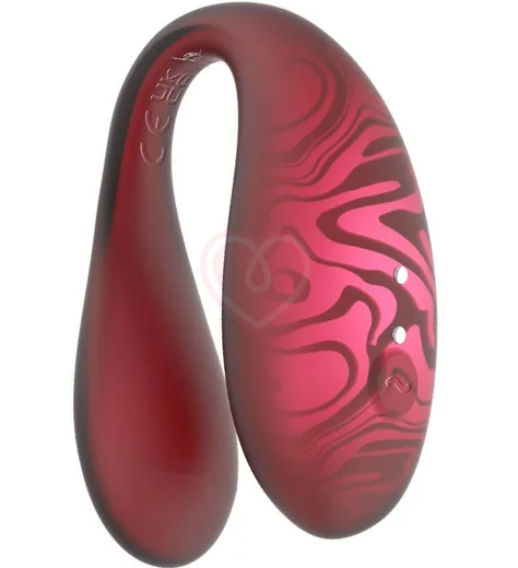 Вибратор для пар Amovibe Twin+ с пультом и приложением красный фото 1