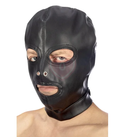 Маска Fetish Tentation из искусственной кожи с вырезами фото 2