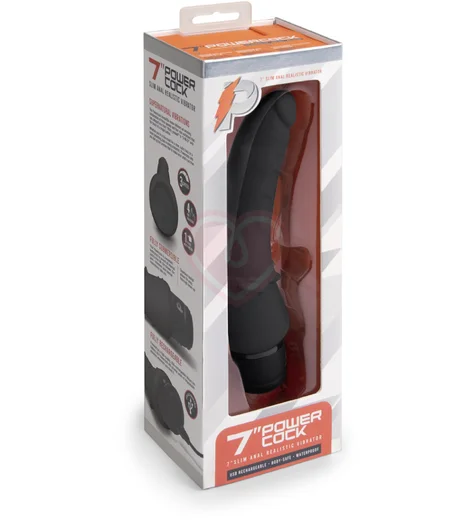 Анальный вибратор PowerCocks Slim Anal 12 см чёрный фото 5