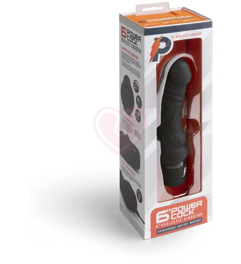 Реалистичный вибратор PowerCocks 14 см чёрный фото 4