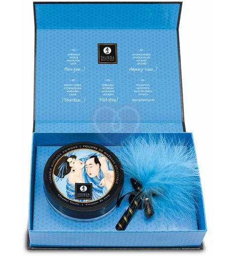 Массажная пудра с перышком Shunga Kissable Massage Powder Кокосовое волнение фото 5
