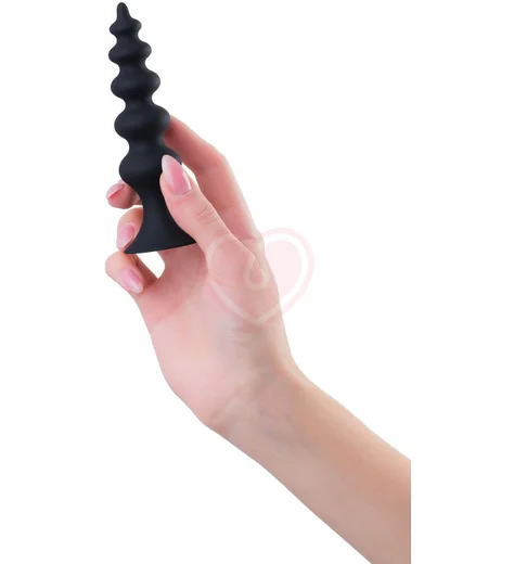 Анальная ёлочка на присоске Popo Pleasure by Toyfa Indi чёрная фото 2
