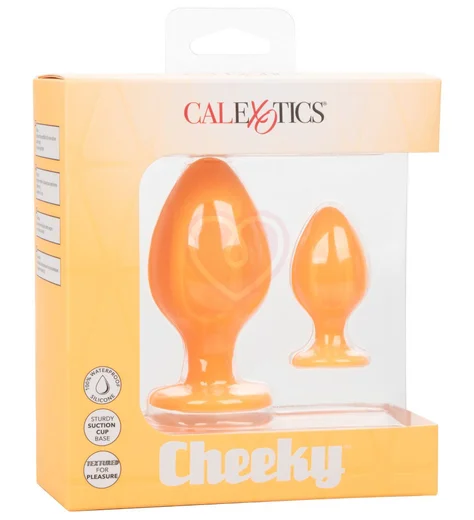 Набор из двух анальных пробок Cheeky оранжевый фото 5