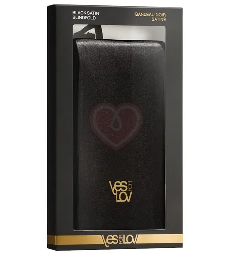 Сатиновая повязка YESforLOV Black Satin Blindfold фото 2