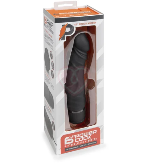 Реалистичный вибратор PowerCocks Girthy 16 см черый фото 4