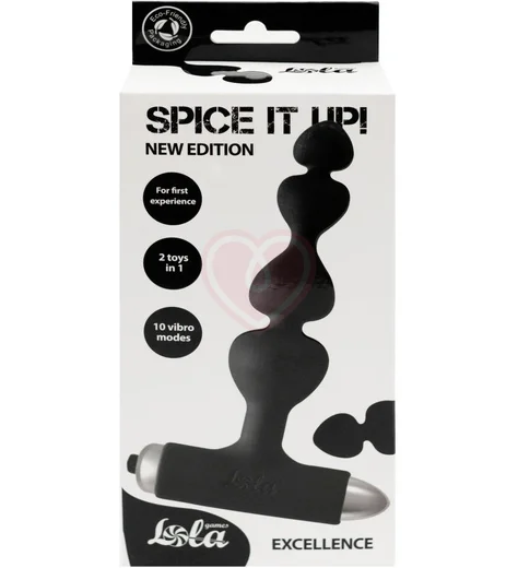 Анальная ёлочка с вибропулей Spice It Up New Edition Excellence чёрная фото 2