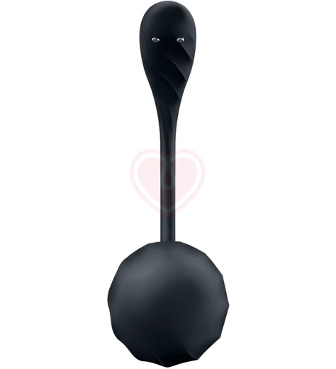 Виброяйцо Satisfyer Ribbed Petal с дистанционным управлением чёрное фото 5