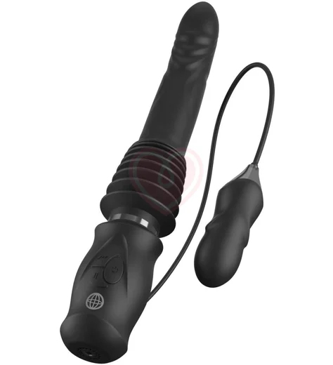 Вибратор с поступательными движениями Ultimate Silicone Thruster чёрный фото 3