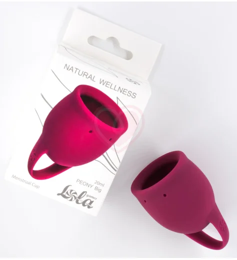 Менструальная чаша Lola Natural Wellness Peony 20 мл бордовая фото 2