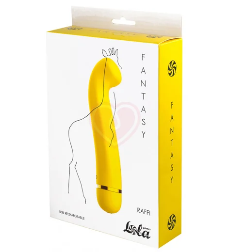 Вибратор с широким кончиком Lola Fantasy Raffi жёлтый фото 3