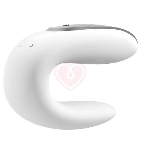 Парный вибратор Satisfyer Double Fun с управлением от приложения или пульта белый фото 4