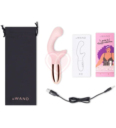 Вибратор для двойной стимуляции Le Wand XO розовое золото фото 3