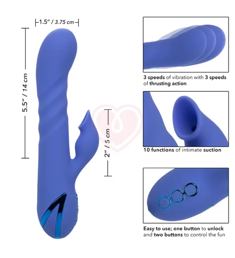 Вибратор с двойной стимуляцией L.A. Love голубой фото 2