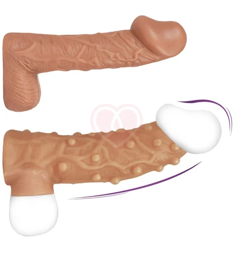 Насадка с открытой головкой и пупырышками Kokos Nude Sleeve NS002-S фото 2