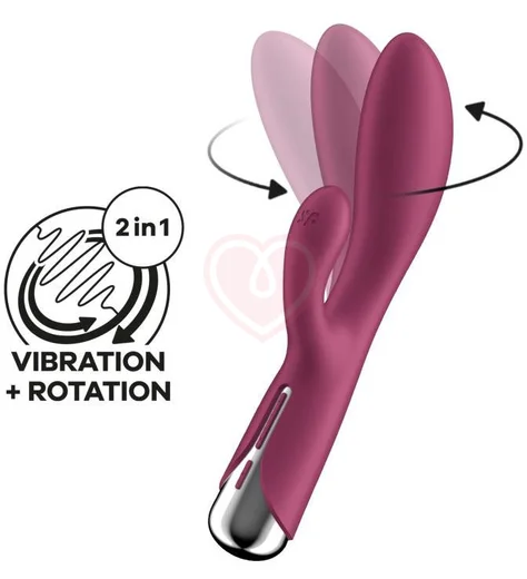 Вибратор-кролик с ротацией Satisfyer Spinning Rabbit 1 бордовый фото 5