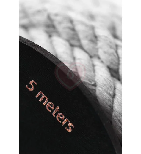 Хлопковая веревка для шибари на катушке Pecado BDSM 5 метров белая фото 2