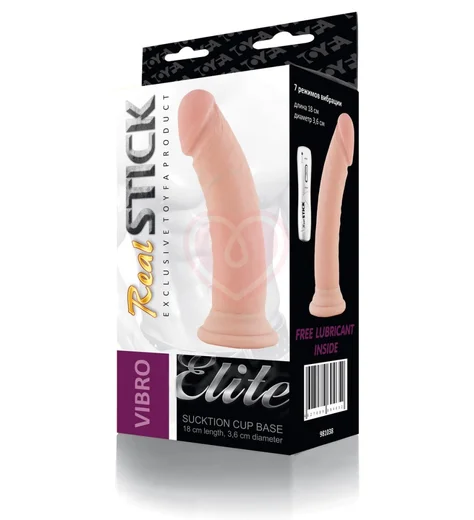 Вибратор реалистик на присоске Toyfa Realstick Elite 17 см телесный фото 2