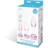 Набор стеклянных анальных пробок с розочками Glas Rosebud Butt Plug Set фото 6