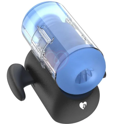 Робот-мастурбатор с вибрацией и нагревом Amovibe Black Knight Massaging Beads фото 3