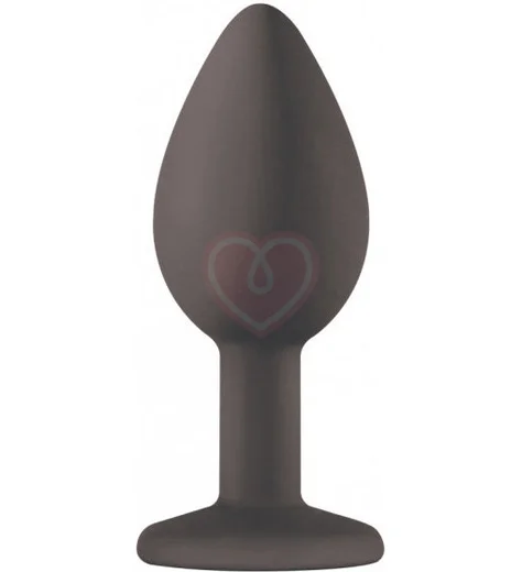 Маленькая анальная пробка Emotions Cutie Small чёрная с золотым кристаллом фото 2