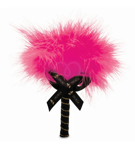 Массажная пудра с перышком Shunga Kissable Massage Powder Малиновое чувство фото 4