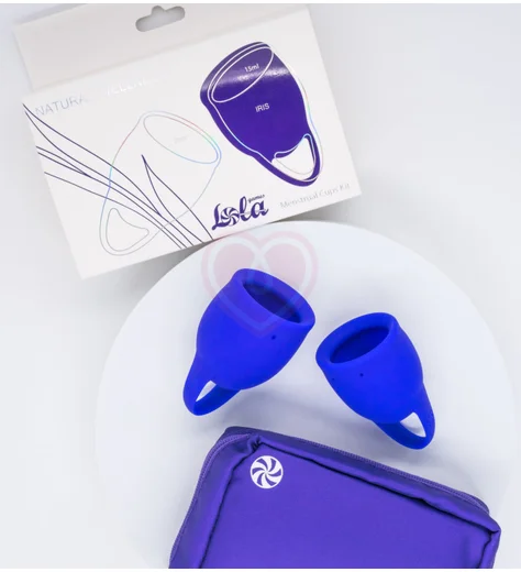 Набор из 2 менструальных чаш Lola Natural Wellness Iris синий фото 3