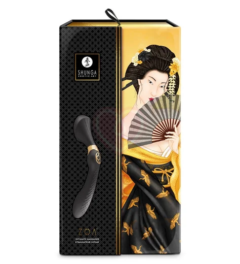 Двухсторонний вибратор Shunga ZOA чёрный фото 2