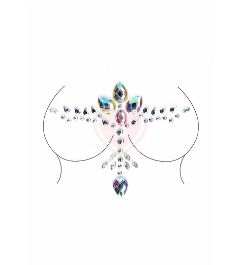 Юбка в сеточку с завышенной талией и наклейкой на декольте Le Desir разноцветная фото 5