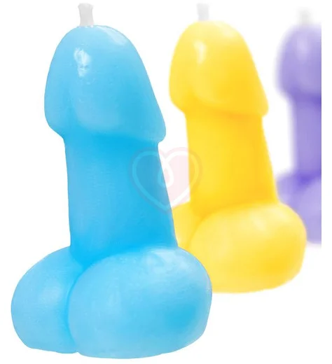 Набор разноцветных свечей в виде члена Pecado BDSM 10 штук фото 2