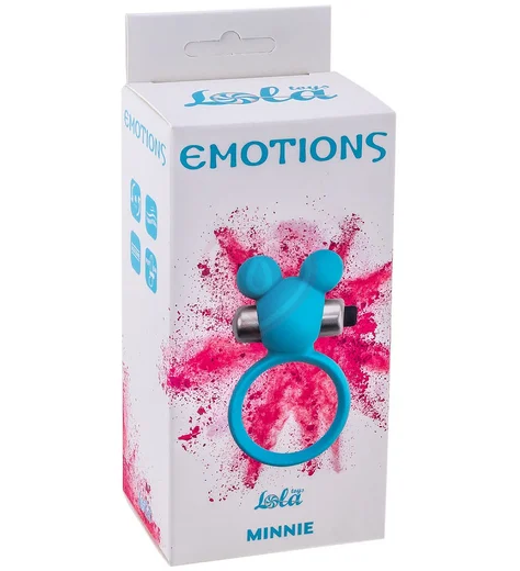 Эрекционное виброкольцо Emotions Minnie 3 см синее фото 2