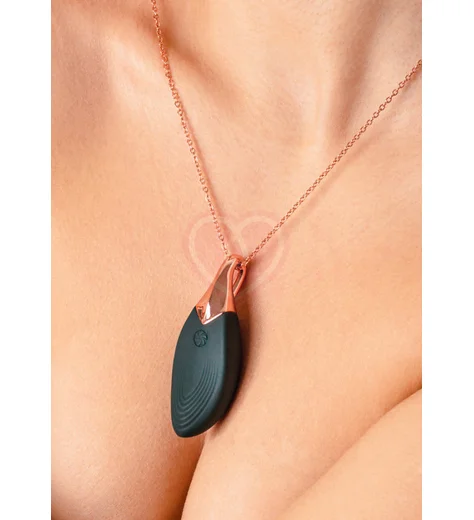 Клиторальный вибратор-кулон Liberty Leaf зелёный фото 3