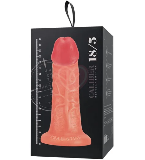 Реалистичный фаллоимитатор на присоске RealStick Caliber 18-5 телесный фото 5