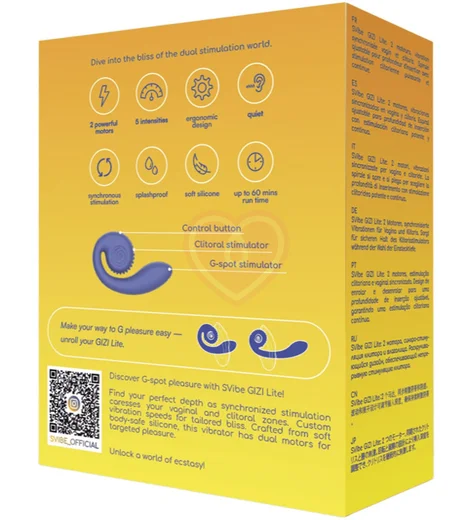 Адаптивный вибратор Svibe Gizi Lite голубой фото 6