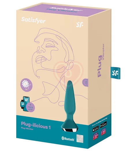 Анальная вибропробка Satisfyer Plug Ilicious 1 с приложением зелёная фото 2
