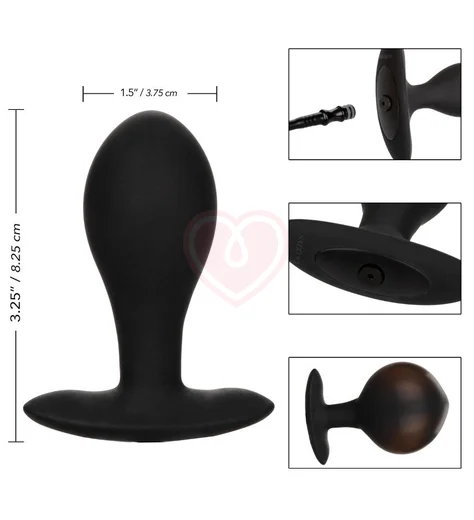 Утяжелённая расширяемая анальная пробка Weighted Silicone Inflatable Plug Large фото 2