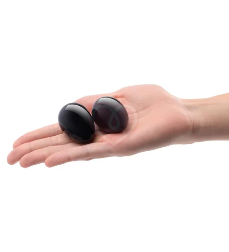 Вагинальные шарики Le Wand Crystal Yoni Eggs чёрный обсидиан фото 3