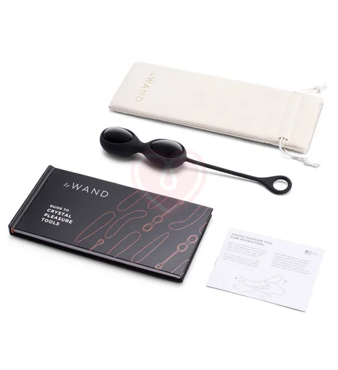 Вагинальные шарики Le Wand Crystal Yoni Eggs чёрный обсидиан фото 5