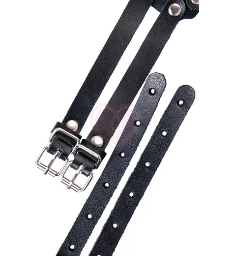 Пояс-портупея с тремя ремнями Pecado BDSM черная фото 3