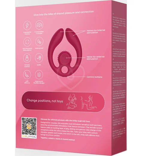 Двойной вибратор с дистанционным управлением SVibe Snail Gizi Duo бордовый фото 10