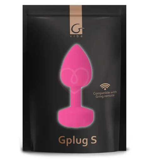 Анальная пробка с вибрацией Gvibe Gplug S малая розовая фото 2