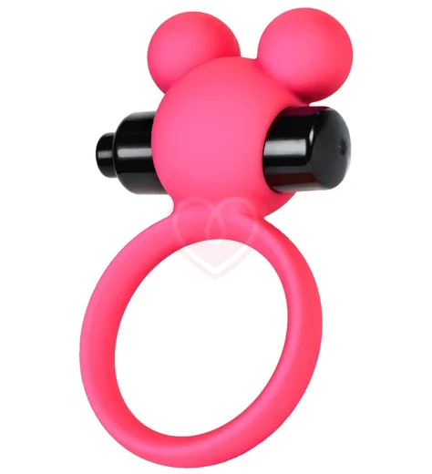 Эрекционное кольцо с вибропулей ToyFa A-Toys розовое фото 4