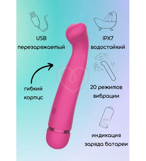 Вибратор с широким кончиком Lola Fantasy Raffi розовый фото 2