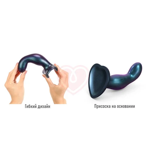 Фаллоимитатор Strap-On-Me Dildo Plug Snaky размер M 15,3 см синий фото 3