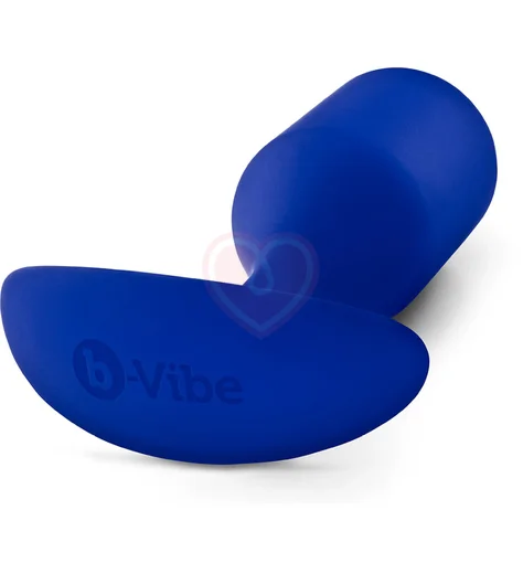 Утяжелённая анальная пробка для ношения b-Vibe Snug Plug 4 большая синяя фото 4
