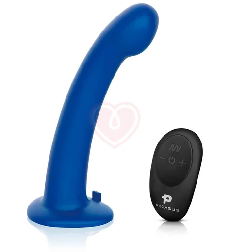 Изогнутый вибрострапон Pegasus с пультом управления 20 см синий фото 2
