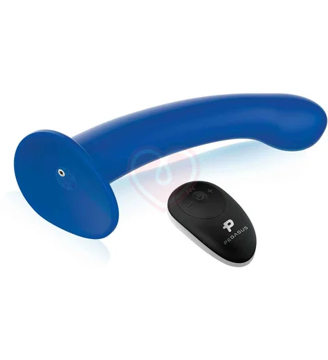 Изогнутый вибрострапон Pegasus с пультом управления 20 см синий фото 3